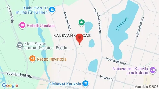 Apartments for rent i Mikkeli - kort over placeringen