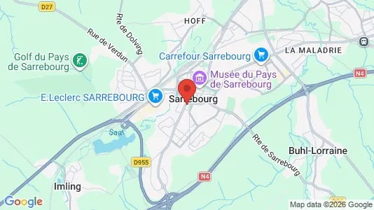 Apartments for rent i Sarrebourg - kort over placeringen