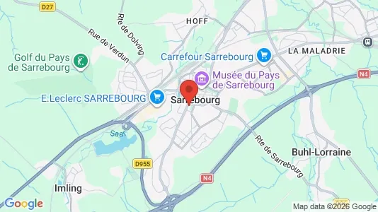 Apartments for rent i Sarrebourg - kort over placeringen