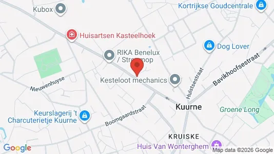 Apartments for rent i Kuurne - kort over placeringen