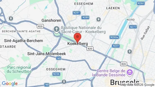 Apartments for rent i Brussels Koekelberg - kort over placeringen