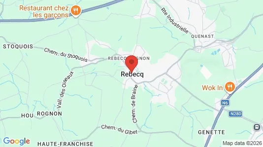 Houses for rent i Rebecq - kort over placeringen