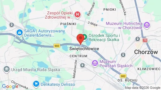 Apartments for rent i Świętochłowice - kort over placeringen