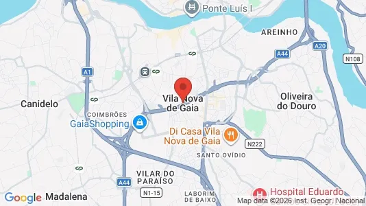 Apartments for rent i Vila Nova de Gaia - kort over placeringen