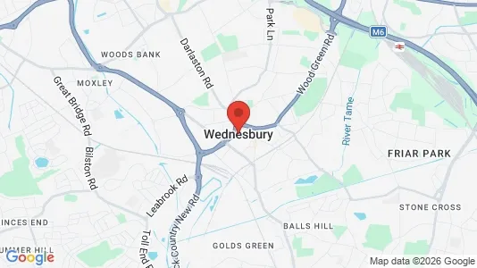Houses for rent i Wednesbury - West Midlands - kort over placeringen