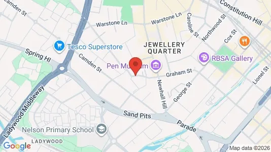 Apartments for rent i Birmingham - West Midlands - kort over placeringen