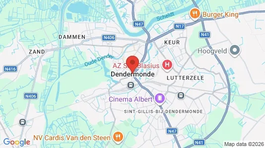 Apartments for rent i Dendermonde - kort over placeringen