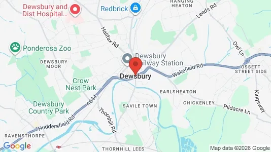 Houses for rent i Dewsbury - West Yorkshire - kort over placeringen