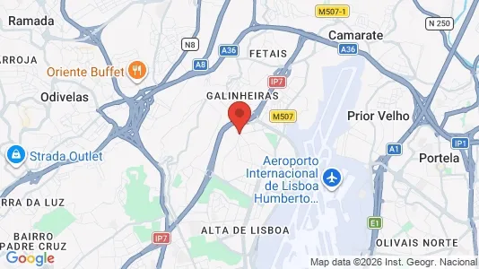 Apartments for rent i Lisboa Santa Clara - kort over placeringen