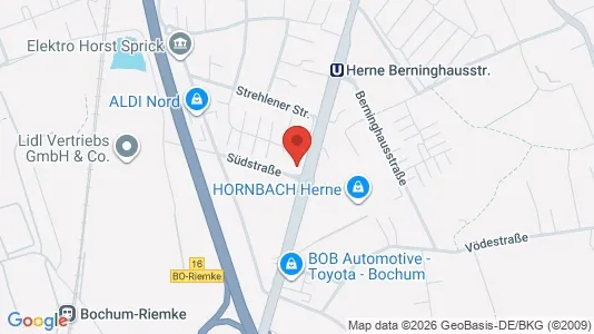 Apartments for rent i Herne - kort over placeringen