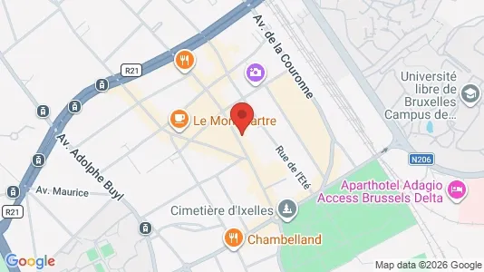 Apartments for rent i Brussels Elsene - kort over placeringen