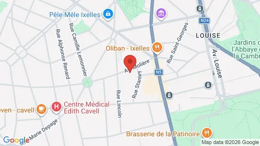 Apartments for rent i Brussels Elsene - kort over placeringen