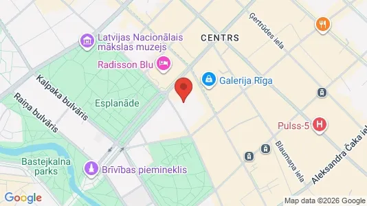 Apartments for rent i Riga Centrs - kort over placeringen