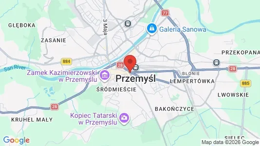 Apartments for rent i Przemyśl - kort over placeringen