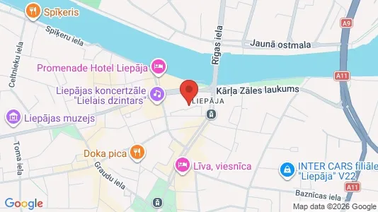 Apartments for rent i Liepāja - kort over placeringen