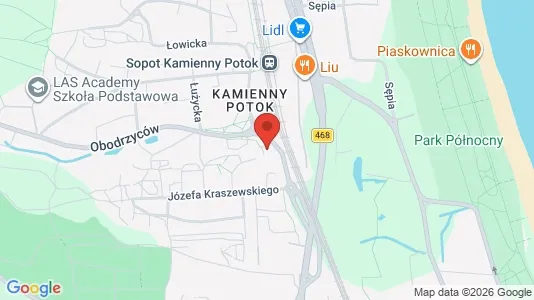 Apartments for rent i Sopot - kort over placeringen