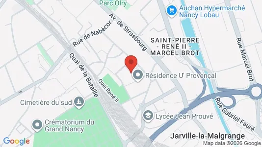 Apartments for rent i Nancy - kort over placeringen