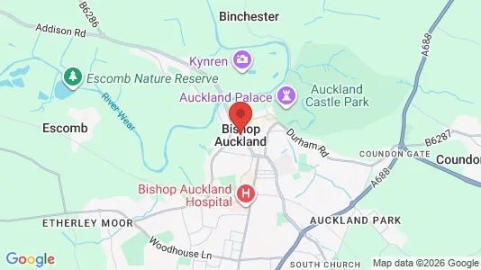 Houses for rent i Bishop Auckland - County Durham - kort over placeringen