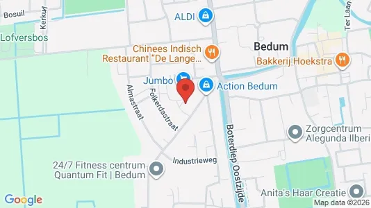 Apartments for rent i Bedum - kort over placeringen