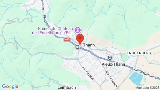 Apartments for rent i Thann-Guebwiller - kort over placeringen