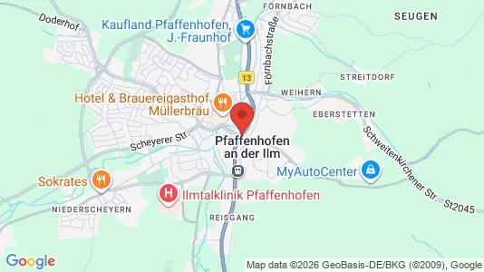 Apartments for rent i Pfaffenhofen an der Ilm (Landskreis) - kort over placeringen