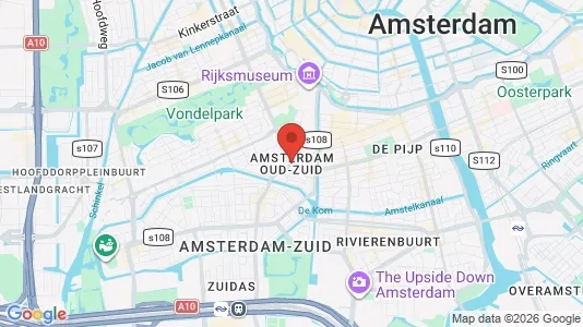 Apartments for rent i Amsterdam Oud-Zuid - kort over placeringen