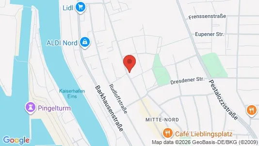 Apartments for rent i Bremerhaven - kort over placeringen