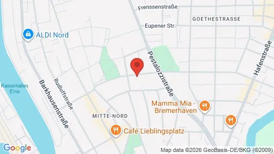 Apartments for rent i Bremerhaven - kort over placeringen