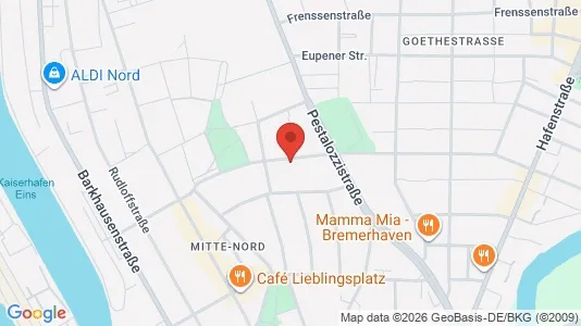 Apartments for rent i Bremerhaven - kort over placeringen