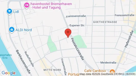 Apartments for rent i Bremerhaven - kort over placeringen