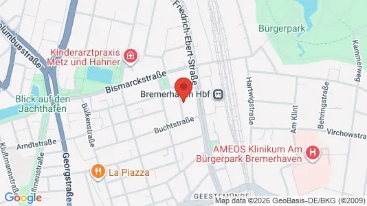 Apartments for rent i Bremerhaven - kort over placeringen