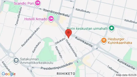 Apartments for rent i Pori - kort over placeringen