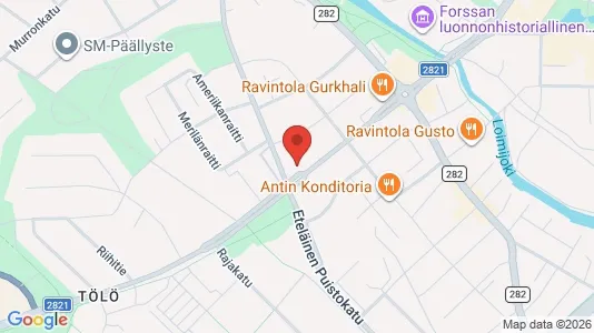 Apartments for rent i Forssa - kort over placeringen