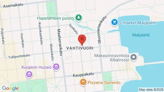Apartments for rent i Kuopio - kort over placeringen