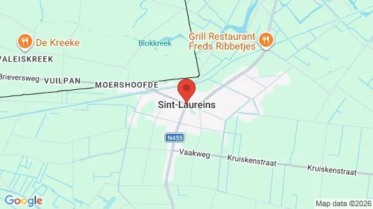 Apartments for rent i Sint-Laureins - kort over placeringen