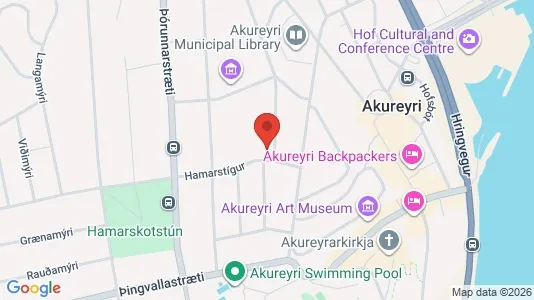 Apartments for rent i Akureyri - kort over placeringen