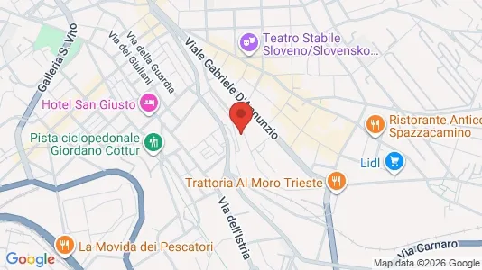Apartments for rent i Trieste - kort over placeringen