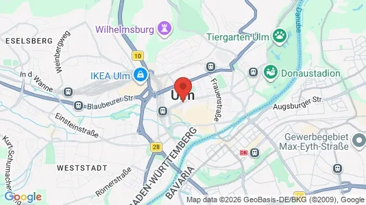 Apartments for rent i Ulm - kort over placeringen
