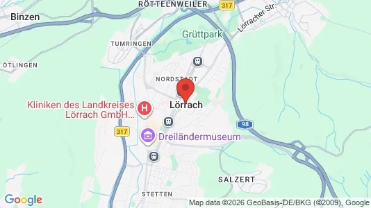 Apartments for rent i Lörrach - kort over placeringen