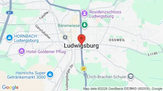 Apartments for rent i Ludwigsburg - kort over placeringen