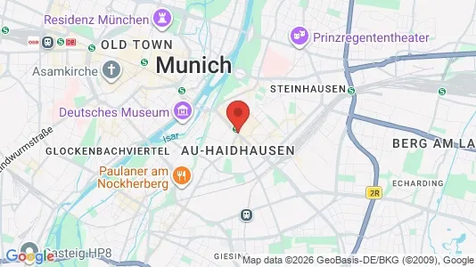 Apartments for rent i Munich Au-Haidhausen - kort over placeringen