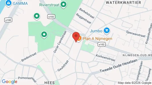 Rooms for rent i Nijmegen - kort over placeringen