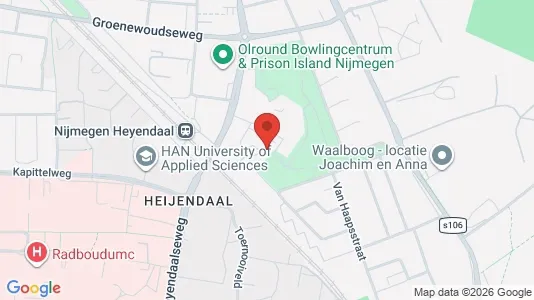 Rooms for rent i Nijmegen - kort over placeringen