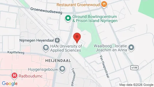 Rooms for rent i Nijmegen - kort over placeringen