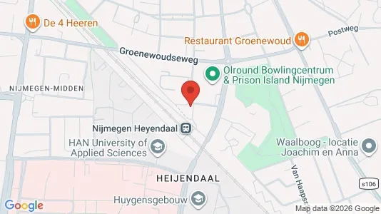 Apartments for rent i Nijmegen - kort over placeringen