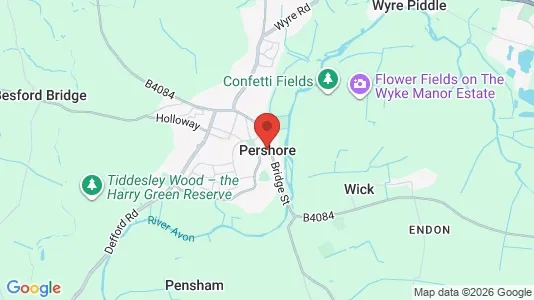 Houses for rent i Pershore - Worcestershire - kort over placeringen