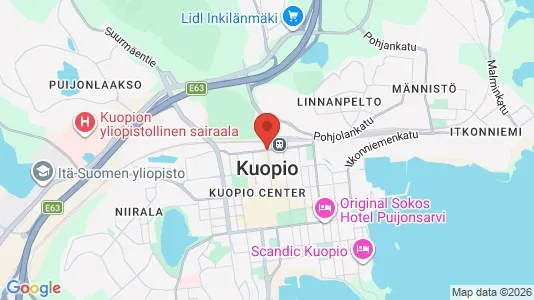 Houses for rent i Kuopio - kort over placeringen