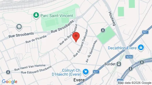Apartments for rent i Brussels Evere - kort over placeringen