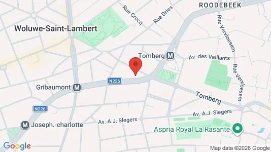 Apartments for rent i Brussels Sint-Lambrechts-Woluwe - kort over placeringen