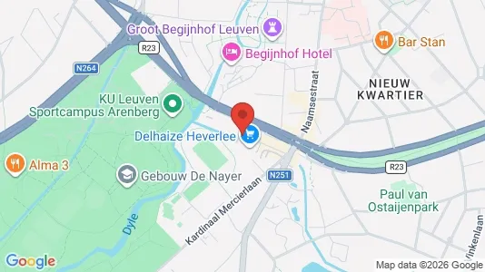 Apartments for rent i Leuven - kort over placeringen